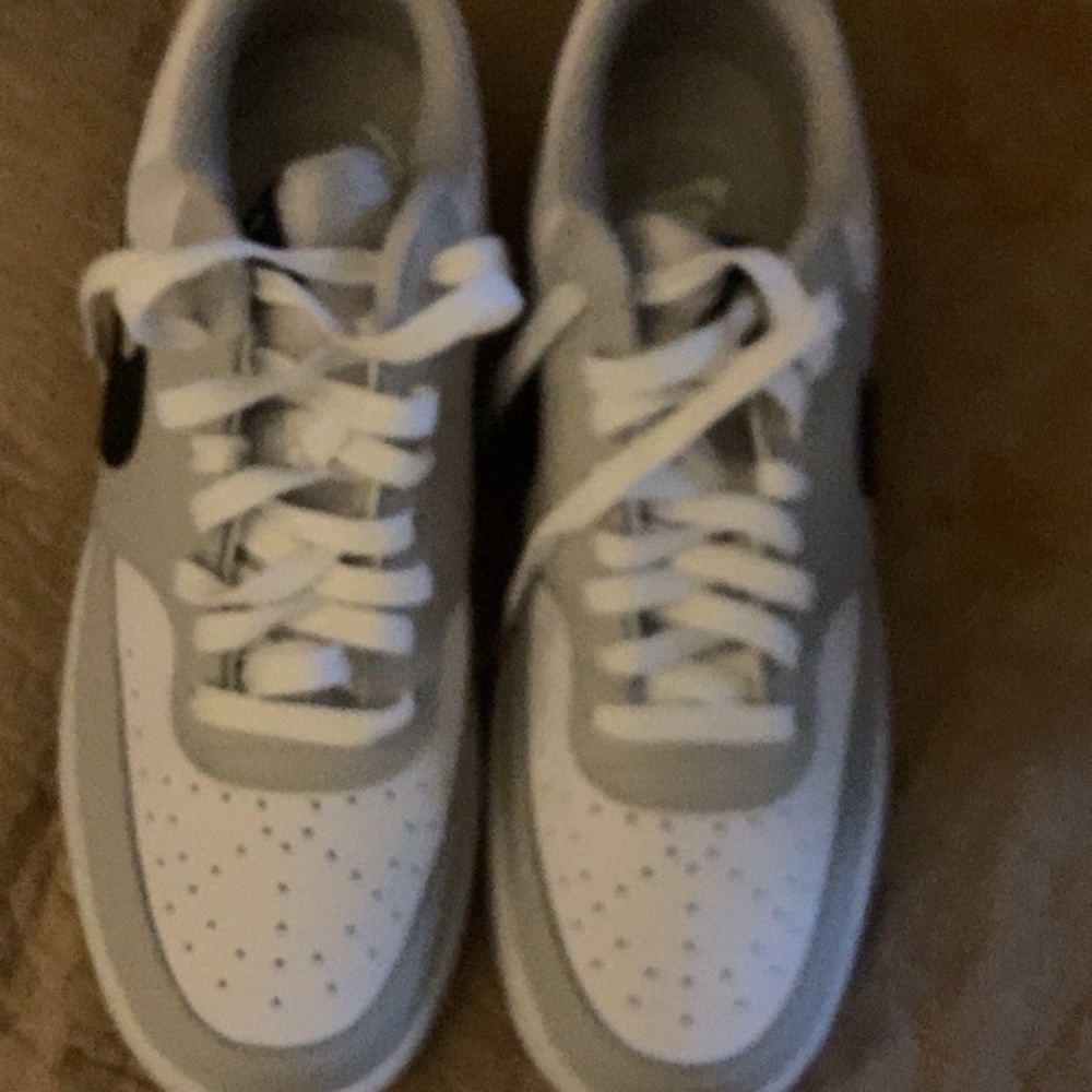 Kids White and Gray Sneakers